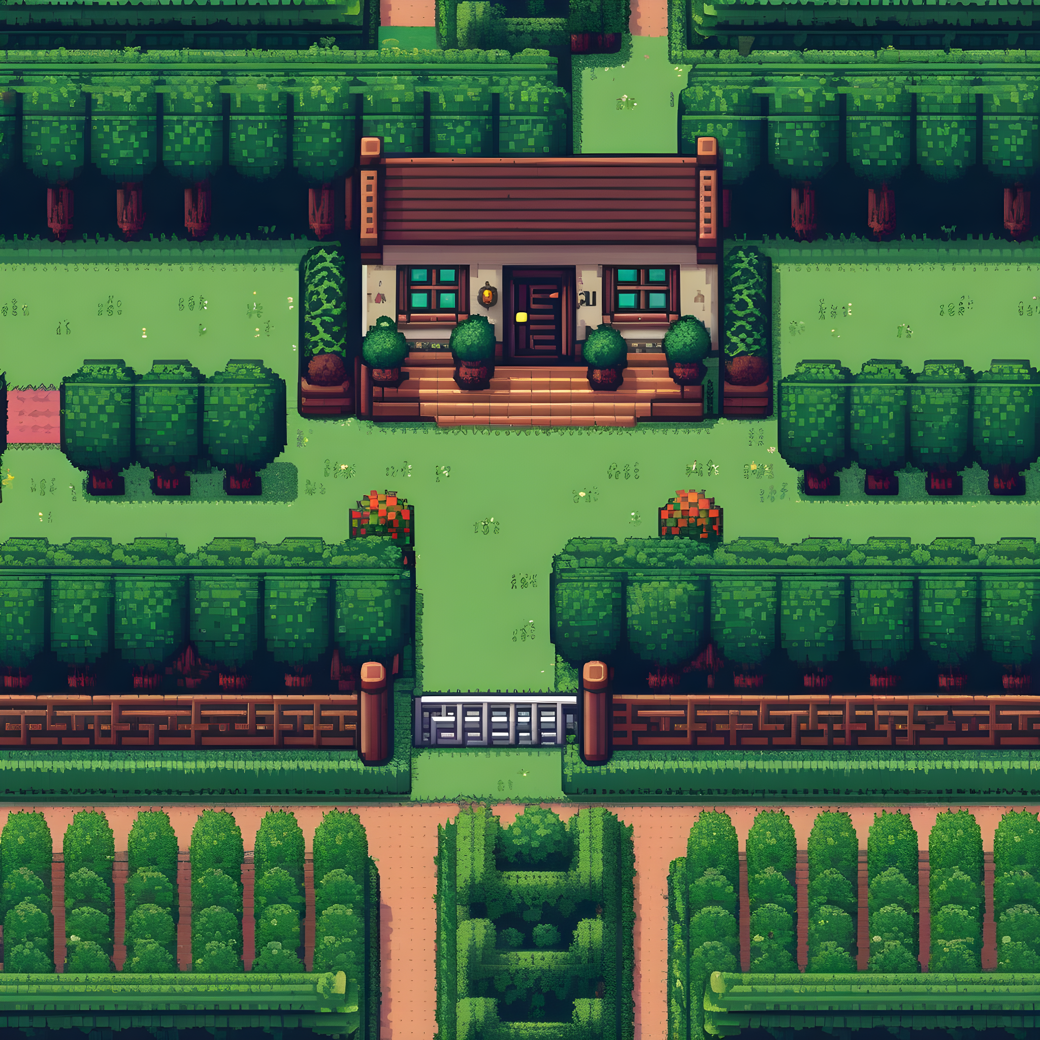 salle du petit essard en pixel art